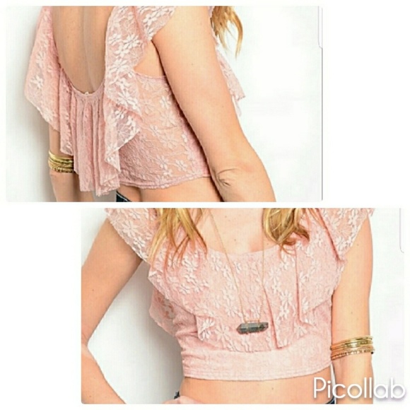 "Pretty in Pink" crop top - Picture 2 of 3